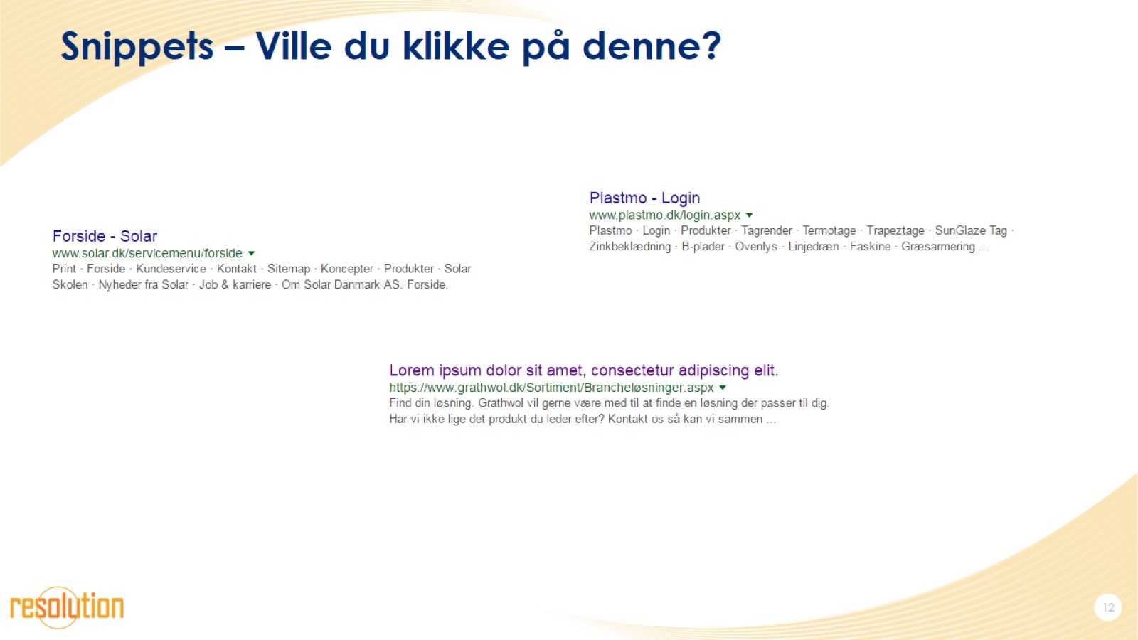 Snippets – Ville du klikke på denne?