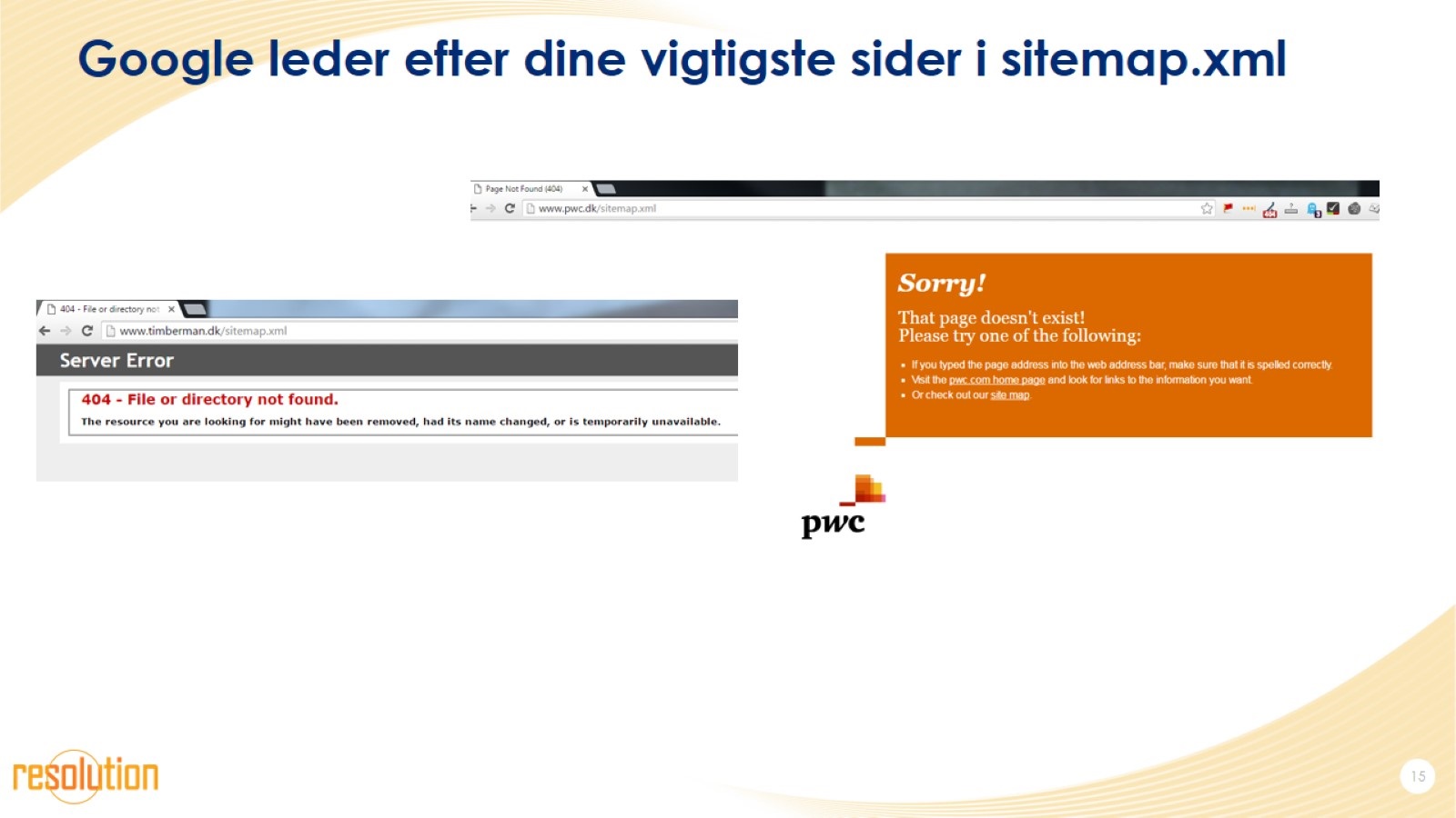 Google leder efter dine vigtigste sider i sitemap.xml