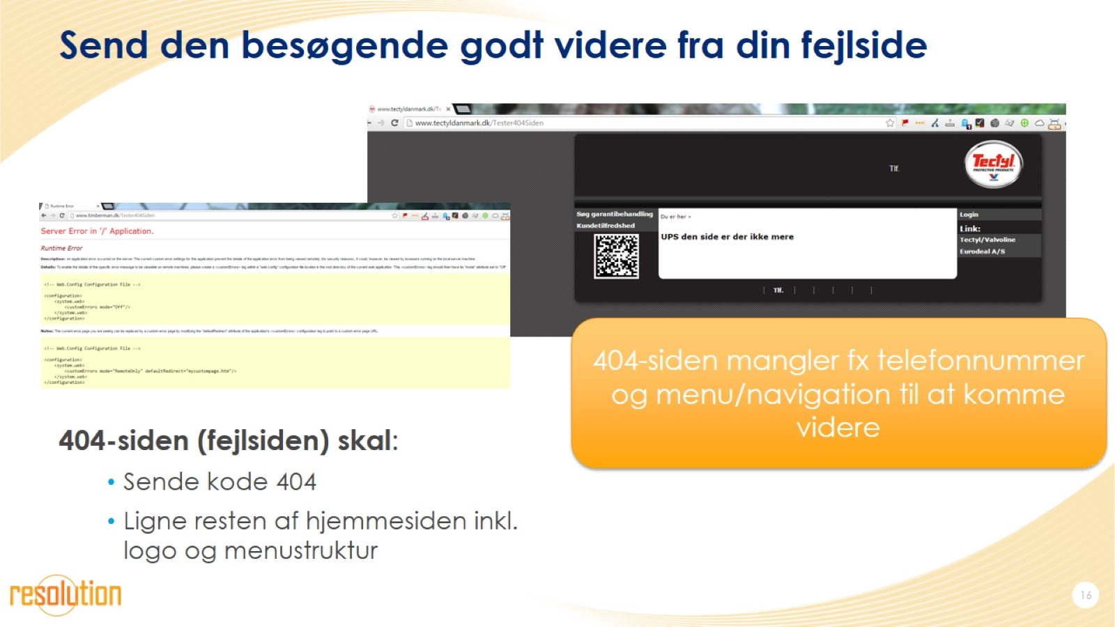 Send den besøgende godt videre fra din fejlside