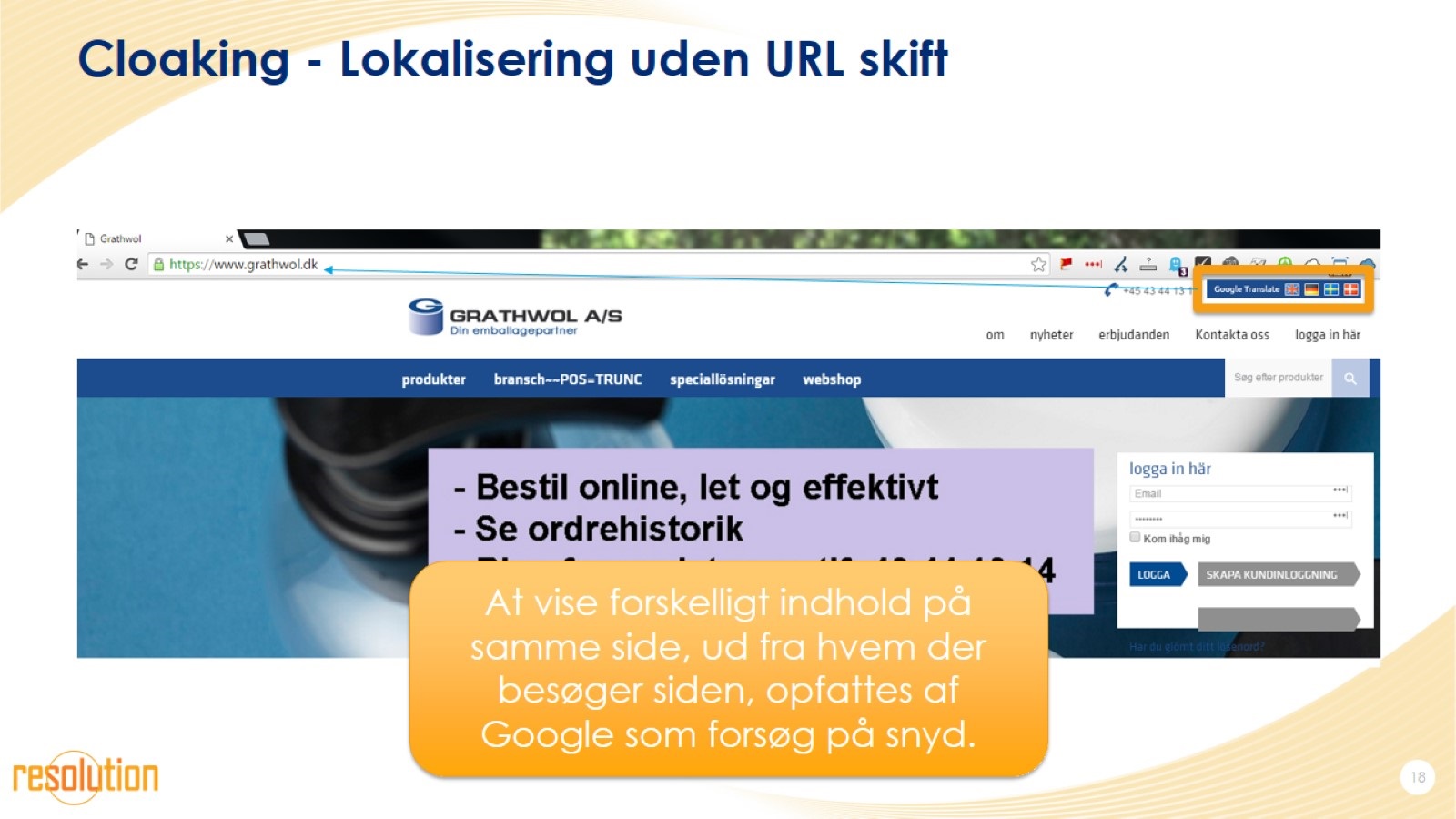 Cloaking - Lokalisering uden URL skift